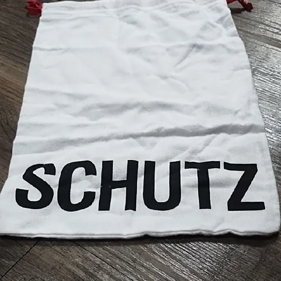 SCHUTZ White Bag with Black Logo and Red Accents - Picture 3 of 4